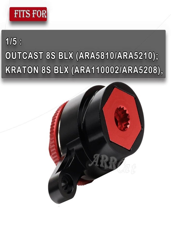 ARRCat Upgrades Part for 1/5 KRATON 8S BLX,Outcast 8S BLX,Aluminum Servo Saver Shaft Spring Set,Upgrades Hop-up for 1/5 KRATON/Outcast 8S BLX, #ARA340166,ARA340168,ARA340165,Black - Image 2
